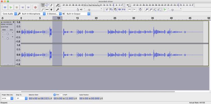 Instructions for editing audio with Audacity for beginners