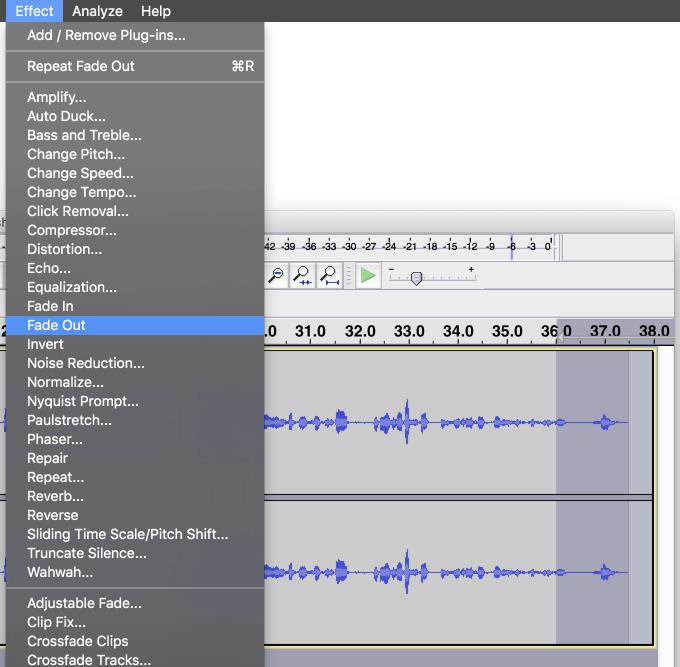 Instructions for editing audio with Audacity for beginners