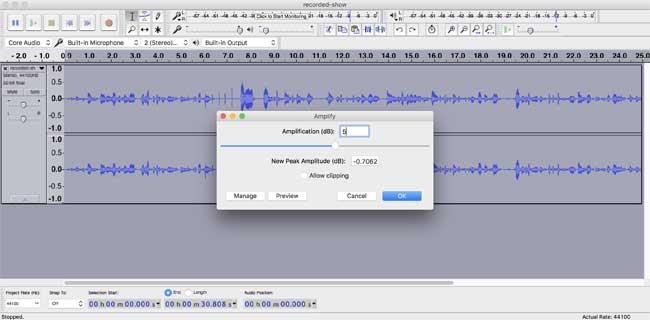 Instructions for editing audio with Audacity for beginners