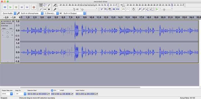 Instructions for editing audio with Audacity for beginners