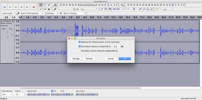 Instructions for editing audio with Audacity for beginners