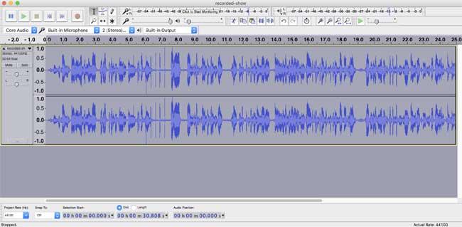 Instructions for editing audio with Audacity for beginners