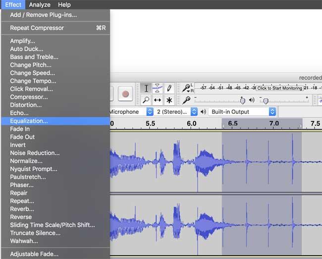 Instructions for editing audio with Audacity for beginners