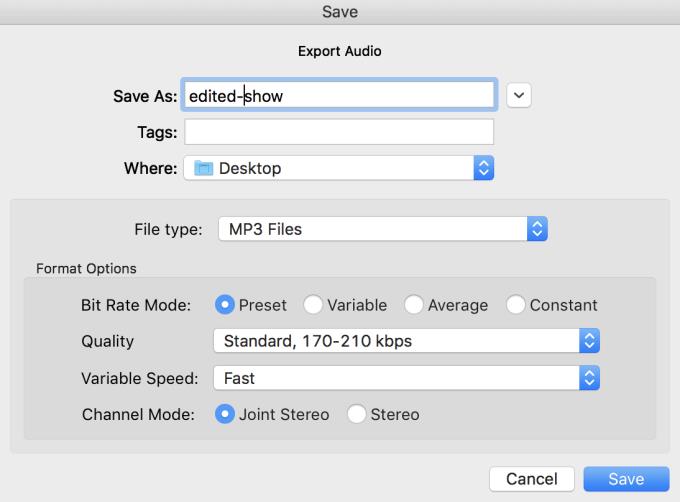 Instructions for editing audio with Audacity for beginners