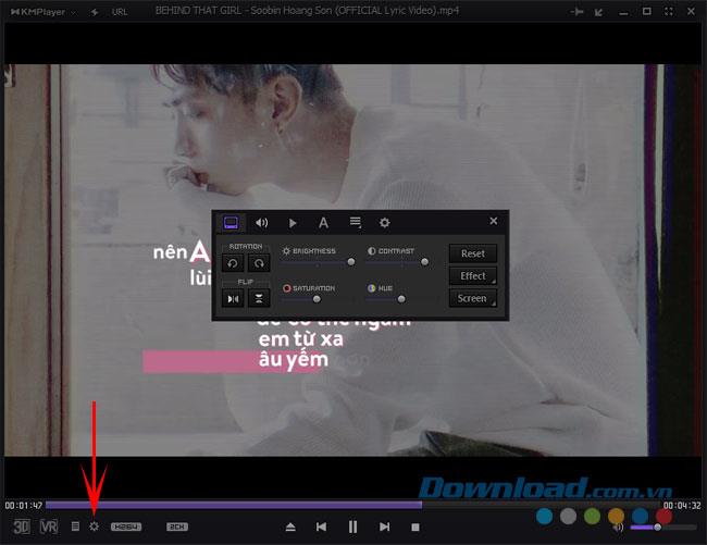 Instructions for installing and using KMPlayer to watch HD videos