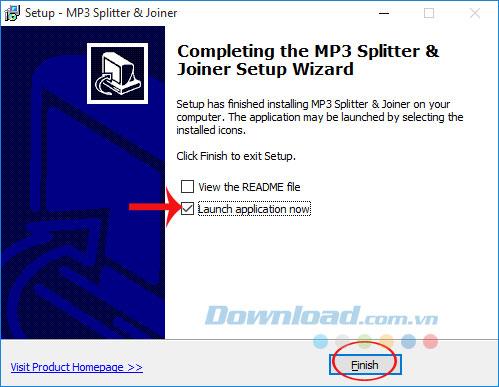 Instructions for installing MP3 Splitter & Joiner to cut and join music