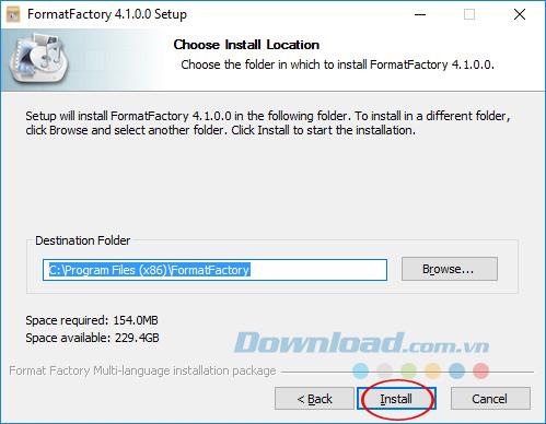 Instructions for installing and using Format Factory to change video extensions