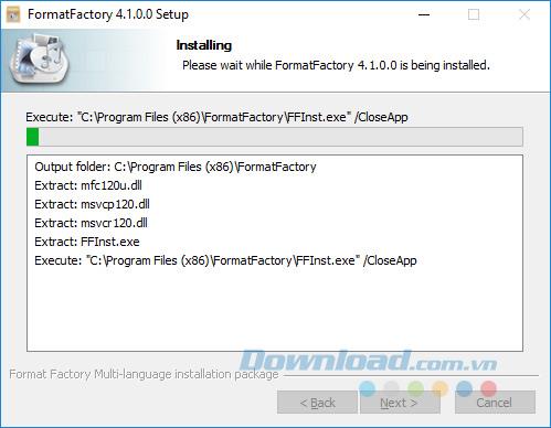 Instructions for installing and using Format Factory to change video extensions