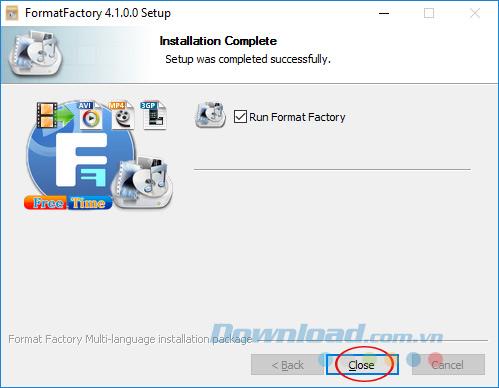 Instructions for installing and using Format Factory to change video extensions