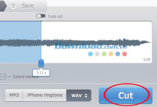 Instructions pour couper de la musique en ligne avec Online Audio Cutter