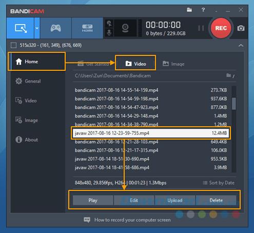 Instructions dutilisation des modes denregistrement décran sur Bandicam