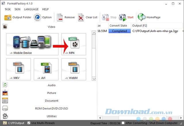 Como converter vídeo em MP4 usando o Format Factory