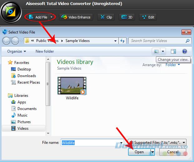 Convertir le format vidéo WMV en MP4 avec Aiseesoft Total Video Converter