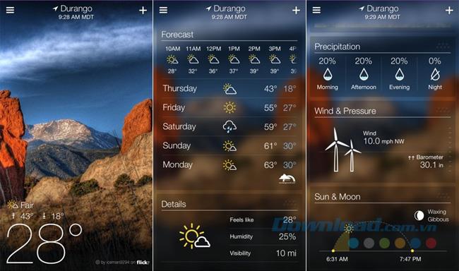 TOP-Anwendungsansicht Wettervorhersage 3-10 Tage auf iOS, Android