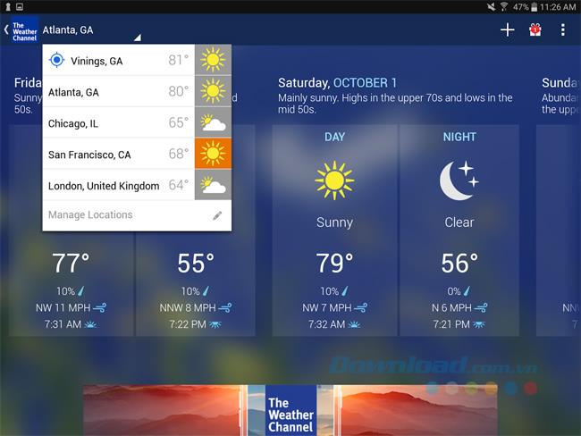 TOP-Anwendungsansicht Wettervorhersage 3-10 Tage auf iOS, Android