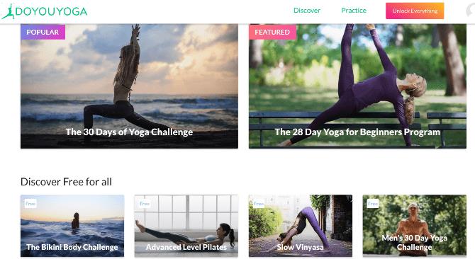 Kostenlose Home Yoga Kurse und App