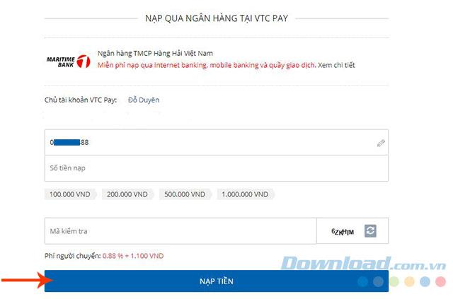 كيفية تعبئة المحفظة الإلكترونية VTC Pay