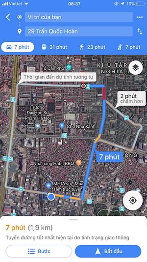 So sehen Sie die Verkehrsdichte in Google Maps