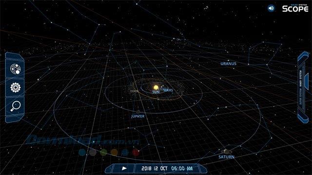 TOP-Anwendung zur Erforschung des Universums und des Sonnensystems auf dem PC