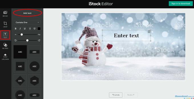 Instructions to edit and download photos on iStockPhoto