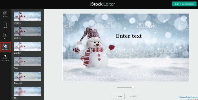 Instructions to edit and download photos on iStockPhoto