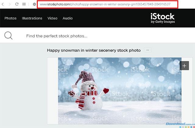 Instructions to edit and download photos on iStockPhoto