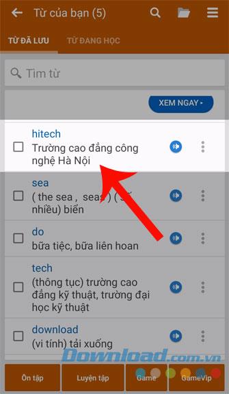 Instructions to add vocabulary in Vietnamese English Dictionary TFLAT