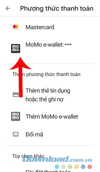 將Google Play帳戶與MOMO錢包關聯的說明