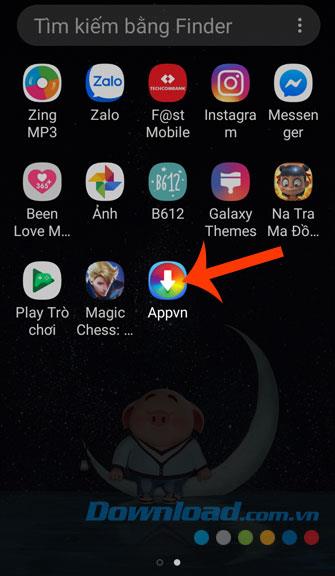 Instructions for downloading applications on AppVN