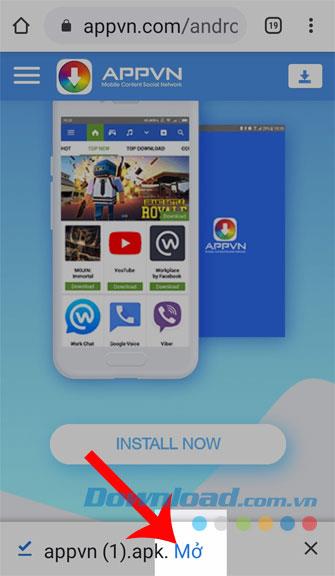 Instructions for installing AppVn on Android phones