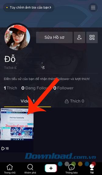 Instructions to delete videos posted on Tik Tok