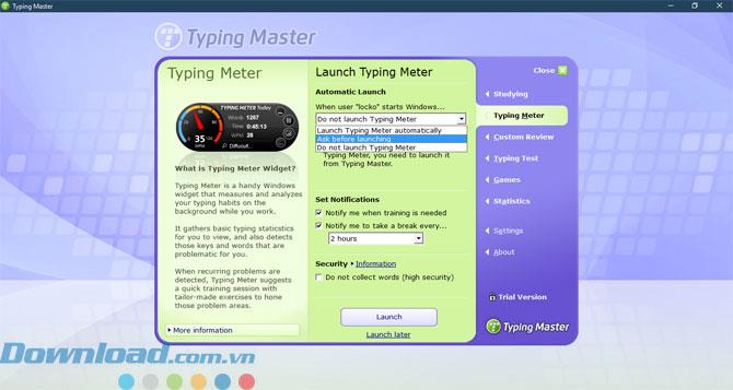 Instructions for installing and using TypingMaster on computers