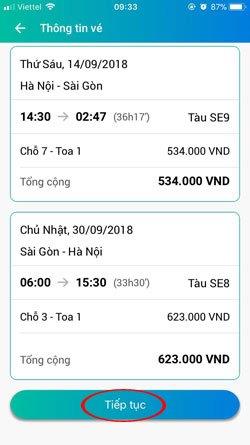 Book Tet train tickets on the phone with Momo and ViettelPay e-wallet