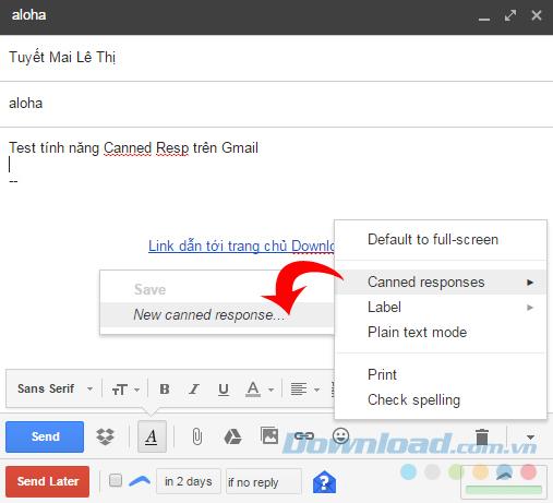 How to create a mail template in Gmail with Canned Responses