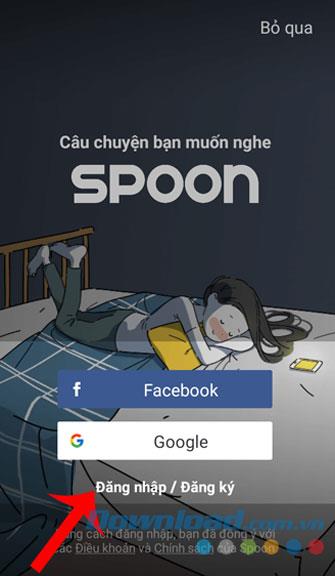 Instructions for downloading and using the social network Spoon