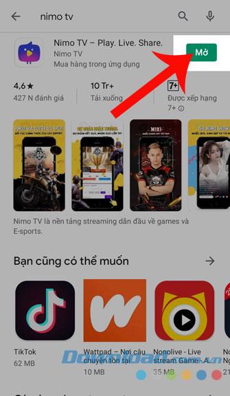 Instructions for setting up and registering a Nimo TV account on your phone