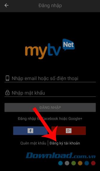 Instructions for installing and using MyTV Net on the phone