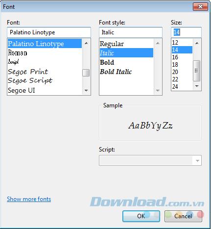 Instructions for changing fonts on Skype