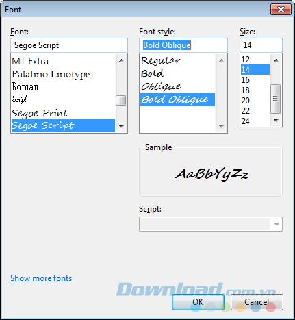 Instructions for changing fonts on Skype