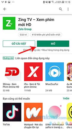 Instructions for installing and using Zing TV on your phone