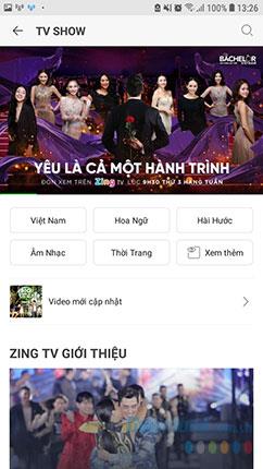 Instructions for installing and using Zing TV on your phone