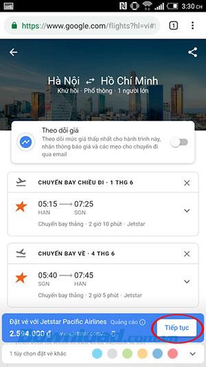 मोबाइल पर Google उड़ानों के साथ सस्ती उड़ानें बुक करने का निर्देश