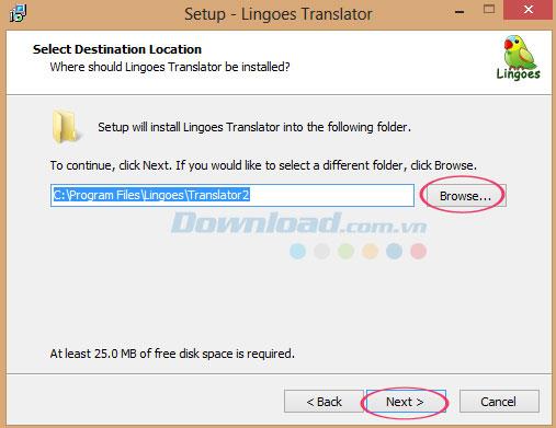 Instructions to install and use Lingoes look up dictionary on the computer