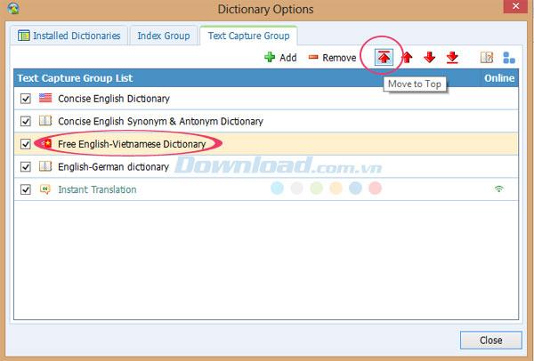 Instructions to install and use Lingoes look up dictionary on the computer