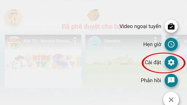 Anweisungen zum Einrichten ausgewählter Kanäle werden auf Youtube Kids angezeigt