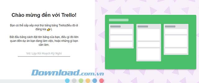 Instructions for registering a Trello account