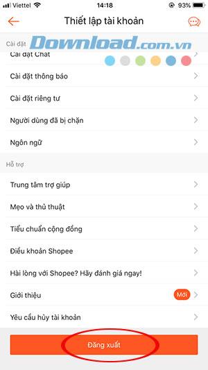 Instructions to create a Shopee account on mobile