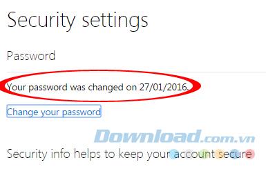 How to change the OneDrive password