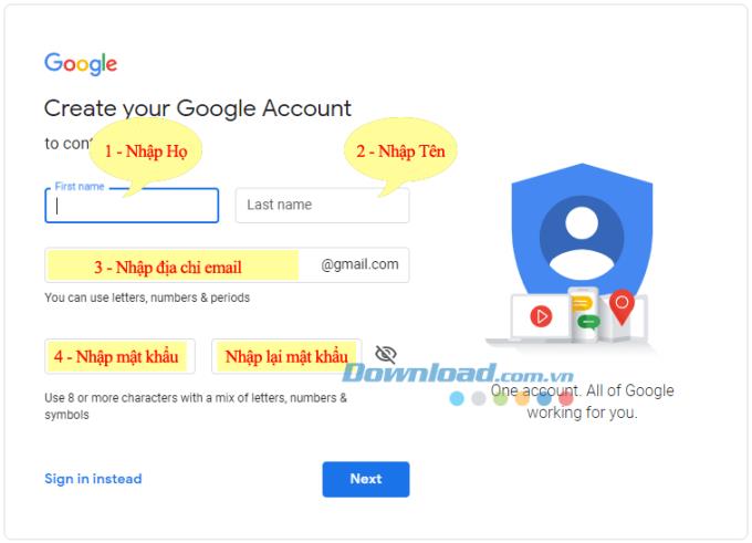 Inscrivez-vous à Gmail, créez le dernier compte Google 2019