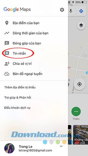 Cara mengirim pesan ke bisnis dari Google Maps